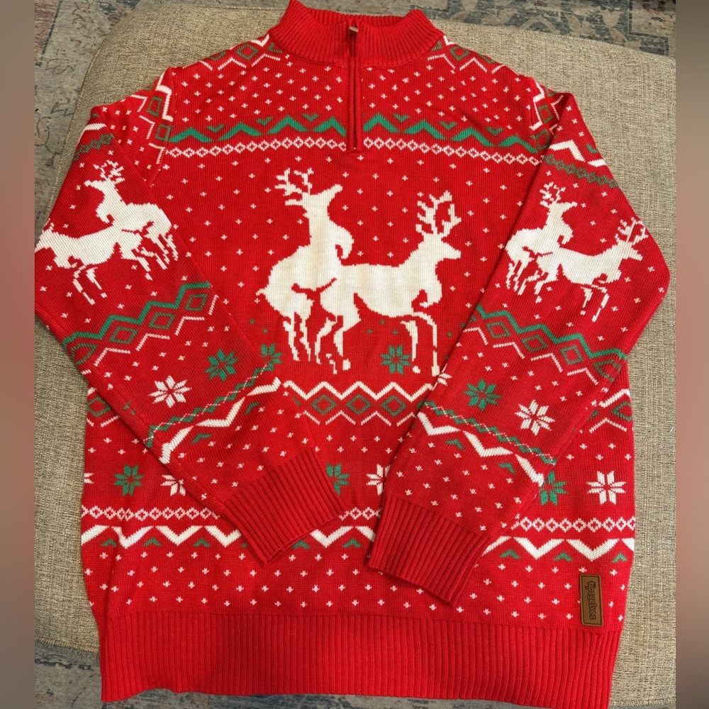 Tipsy Elves - Red Reindeer Pattern Sweater